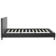 Κρεβάτι Nevil pakoworld 150x200 PU χρώμα μαύρο ματ