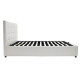 Κρεβάτι Roi pakoworld 160x200 PU λευκό ματ + αποθηκευτικό χώρο