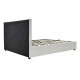 Κρεβάτι Roi pakoworld 160x200 PU λευκό ματ + αποθηκευτικό χώρο