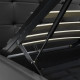 Κρεβάτι Roi pakoworld 160x200 PU μαύρο ματ + αποθηκευτικό χώρο