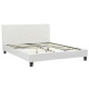 Κρεβάτι Nevil pakoworld 150x200 PU χρώμα λευκό ματ