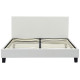 Κρεβάτι Nevil pakoworld 150x200 PU χρώμα λευκό ματ