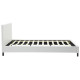 Κρεβάτι Nevil pakoworld 150x200 PU χρώμα λευκό ματ