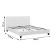 Κρεβάτι Nevil pakoworld 150x200 PU χρώμα λευκό ματ