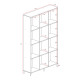 Βιβλιοθήκη FIRENZE pakoworld χρώμα sonoma 107x28,6x178εκ
