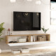 Έπιπλο τηλεόρασης επιτοίχιο Dello pakoworld λευκό-oak 180x31.6x29.6εκ