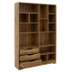 Βιβλιοθήκη Lucinda pakoworld oak 120x29.8x180.5εκ