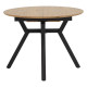 Tραπέζι Frances pakoworld επεκτεινόμενο MDF sonoma-μαύρο 100-140x100x75εκ