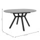 Tραπέζι Frances pakoworld επεκτεινόμενο MDF sonoma-μαύρο 100-140x100x75εκ