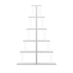 Βιβλιοθήκη mini Tars pakoworld λευκό 100x22x150εκ