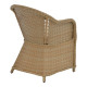 Πολυθρόνα κήπου Hadrian pakoworld rattan καφέ- textilene μπεζ 57x70x85εκ