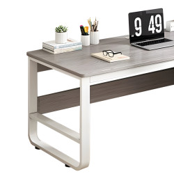 Γραφείο Salto pakoworld με συρταριέρα-MDF γκρι-λευκό 120x48x74εκ
