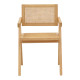 Πολυθρόνα Winslow pakoworld φυσικό rubberwood 52x59x79εκ
