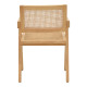 Πολυθρόνα Winslow pakoworld φυσικό rubberwood 52x59x79εκ