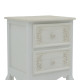 Κομοδίνο Pazlen Inart mdf σε λευκή αντικέ απόχρωση 40x45x65εκ