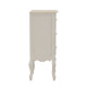 Κομοδίνο Pazlen Inart mdf σε λευκή αντικέ απόχρωση 40x34.5x82εκ