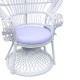 Πολυθρόνα Dorothy Inart με λευκό μαξιλάρι-λευκό rattan 115x53x147εκ