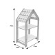 Ραφιέρα τ. Montessori Zoilen pakoworld λευκό-μπλε mdf 50x30x80εκ