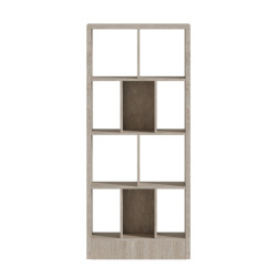 Βιβλιοθήκη Dividre pakoworld sonoma oak μελαμίνης 80x30x181εκ