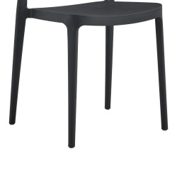 Καρέκλα Amvroan στοιβαζόμενη pakoworld με UV protection ανθρακί pp 51x49x79.5εκ