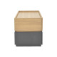 Κομοδίνο Sonlen pakoworld mdf σε sonoma-ανθρακί απόχρωση 60x40x44.5εκ