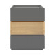 Κομοδίνο Sonlen pakoworld mdf σε sonoma-ανθρακί απόχρωση 60x40x66εκ