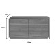 Γραφείο πολυμορφικό με ενσωματωμένη συρταριέρα Reaze pakoworld mdf σε ανοιχτό καρυδί-ανθρακί απόχρωση 120x50x73.5εκ