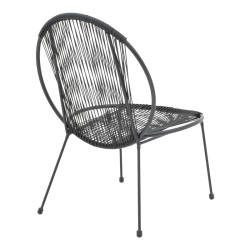 Καρέκλα κήπου Dapper pakoworld μαύρο μέταλλο-pe μαύρο 64.5x71x92.5εκ