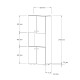 Στήλη Guzel pakoworld σε καρυδί απόχρωση 60x31.4x140εκ