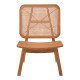 Πολυθρόνα Viborg pakoworld φυσικό teak ξύλο-φυσικό rattan 60x75x87εκ