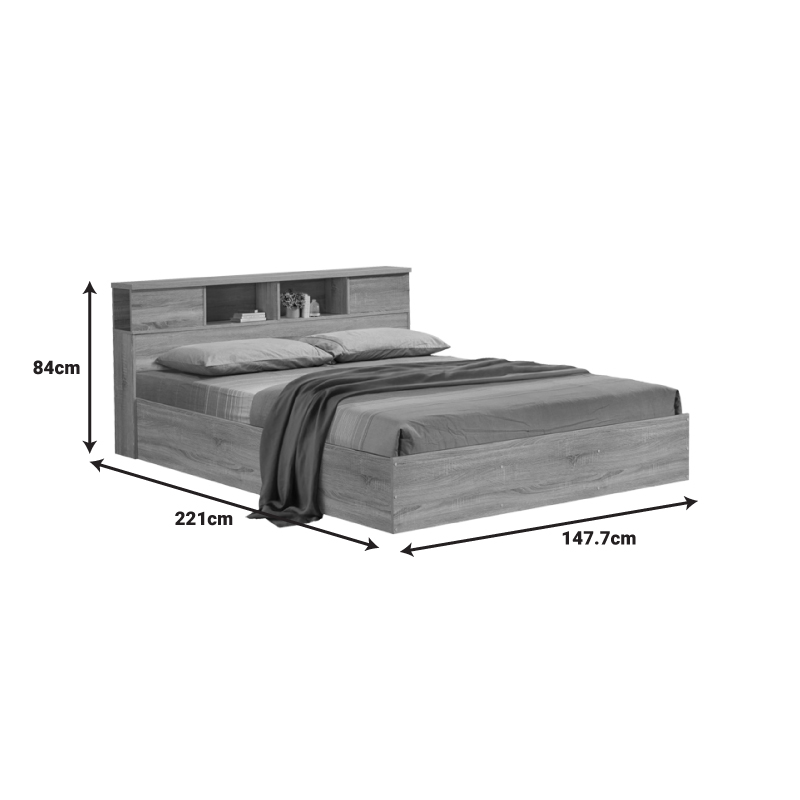 Κρεβάτι OLYMPUS pakoworld σε sonoma απόχρωση 140x200εκ