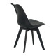Καρέκλα Gaston I pakoworld PP-PU σε μαύρη απόχρωση 48.5x53.5x81.5εκ