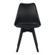 Καρέκλα Gaston I pakoworld PP-PU σε μαύρη απόχρωση 48.5x53.5x81.5εκ