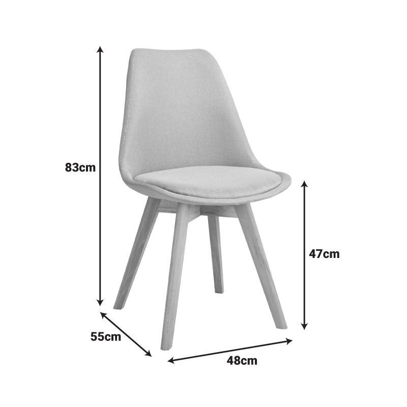 Καρέκλα Gaston I pakoworld PP-PU σε μαύρη απόχρωση 48.5x53.5x81.5εκ