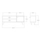 Έπιπλο τηλεόρασης Wison pakoworld σε sonoma απόχρωση 120x29x50εκ