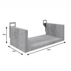 Ραφιέρα τοίχου Derva pakoworld σε oak απόχρωση 30x15x10cm