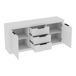 Μπουφές Doha pakoworld σε λευκή απόχρωση 180x45x80.5εκ
