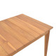 Τραπέζι Ory pakoworld teak ξύλο σε φυσική απόχρωση 160x80x75εκ