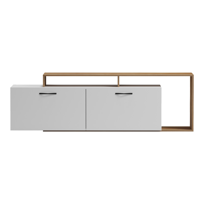Έπιπλο τηλεόρασης Tobler pakoworld σε oak- λευκή απόχρωση 170x40x53εκ