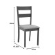 Καρέκλα Dallan pakoworld rubberwood σε καρυδί απόχρωση 40x47.5x89εκ