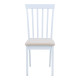 Καρέκλα Houston pakoworld rubberwood σε λευκή απόχρωση 40x49x94εκ