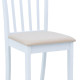 Καρέκλα Houston pakoworld rubberwood σε λευκή απόχρωση 40x49x94εκ