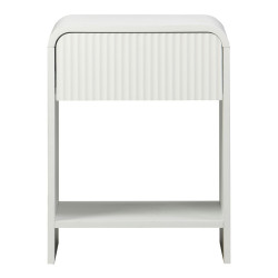Κομοδίνο Lemperto pakoworld MDF σε λευκή απόχρωση 40x40x53εκ