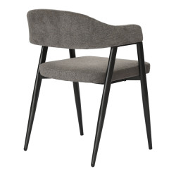 Πολυθρόνα Sezan pakoworld ύφασμα σε ανθρακί απόχρωση 56x55x78εκ