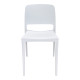 Καρέκλα Fenxy pakoworld pp σε λευκή απόχρωση 38x42x77εκ