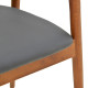 Πολυθρόνα Hogie pakoworld rubberwood καρυδί- μαύρο pu μαξιλάρι 61x60x76εκ