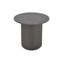 Βοηθητικό τραπέζι Dovel pakoworld mdf-μέταλλο σε μαύρη απόχρωση Φ50x50εκ