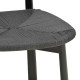 Καρέκλα Clareta pakoworld rubberwood-σχοινί σε μαύρη απόχρωση 53x55x79εκ