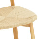 Καρέκλα Clareta pakoworld rubberwood-σχοινί σε φυσική απόχρωση 53x55x79εκ