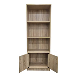 Βιβλιοθήκη Tekaro pakoworld σε sonoma απόχρωση 60x29x166εκ